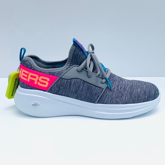 SKECHERS GOrun Fast Lively Women Gray Sneakers - Picture 7 of 9